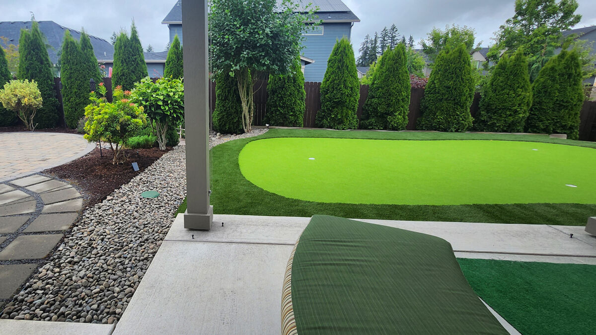 After Backyard Putting Green