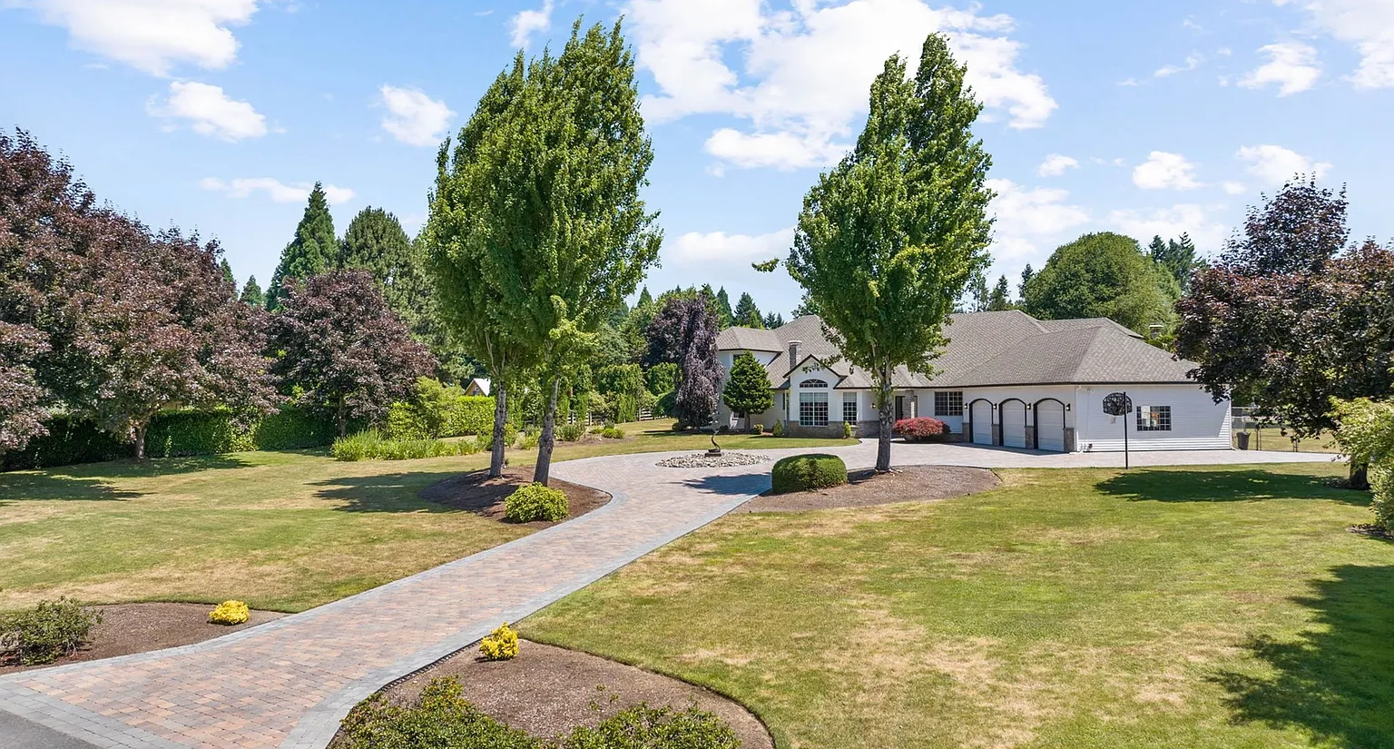Paver Driveway Finished paver driveway and landscaped Vancouver area property