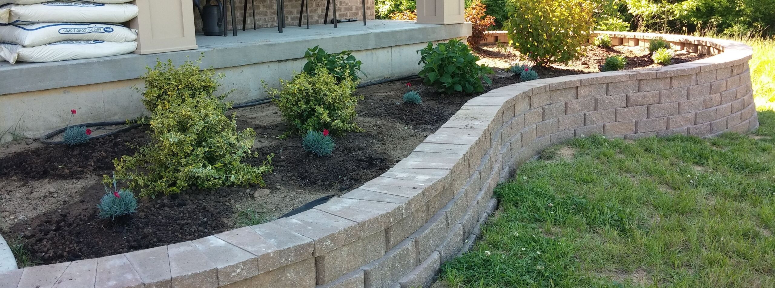 Professional retaining wall installation