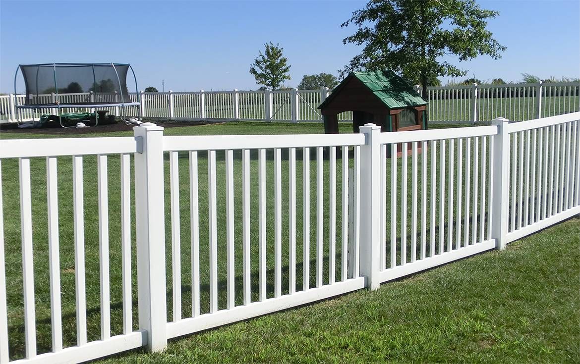 Completed fence providing privacy around an outdoor space